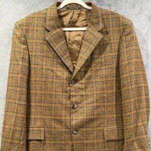 Loro Piana Zelander Tartan Plaid Blazer 100% New Zealand Merino Wool Size 44